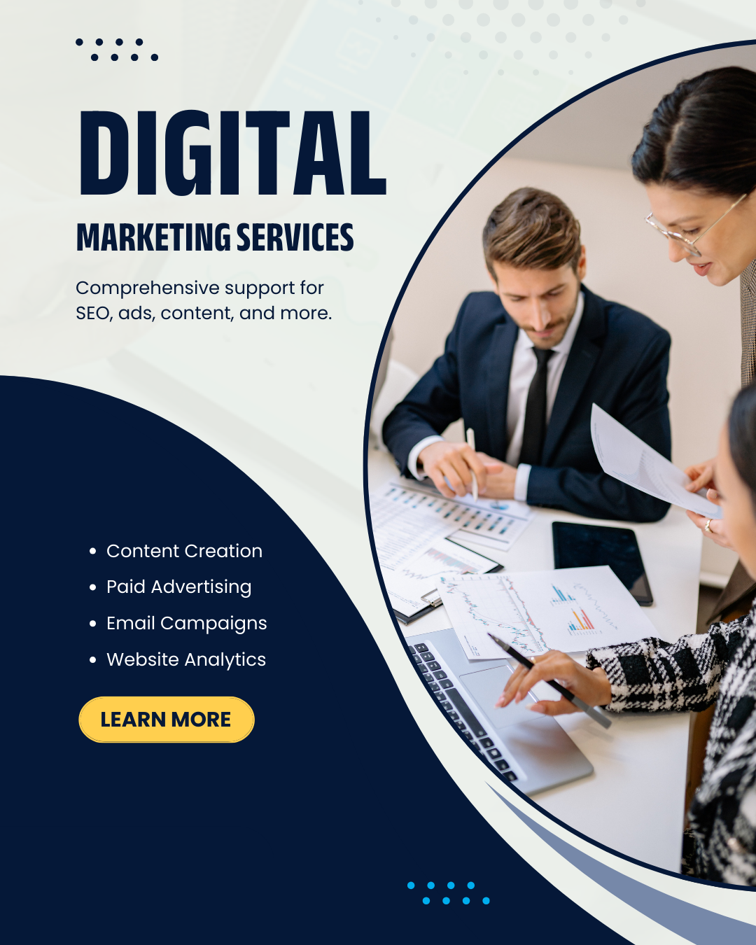 Blue and White Gradient Geometric Modern 3D Man Illustrative Digital Marketing Agency Instagram Post (2)